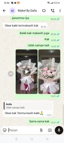 Testimonial Buket Bunga bojongkunci