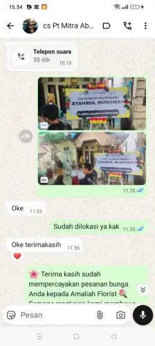 Testimonial Papan Bunga bojongkunci