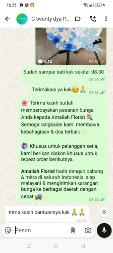 Testimonial Standing Flower bojongkunci